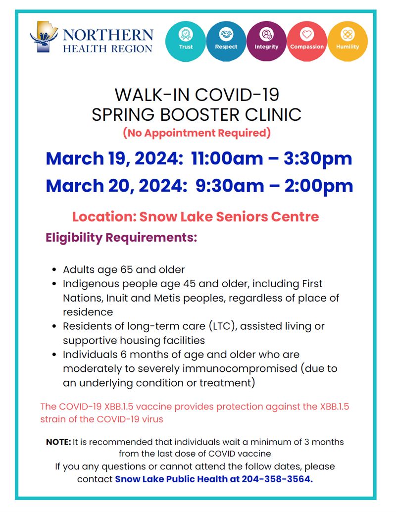 NRHA Walk-in COVID-19 Spring Booster Clinic